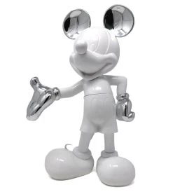 Mickey Welcome - Blanc Laqué Et Chromé Argent