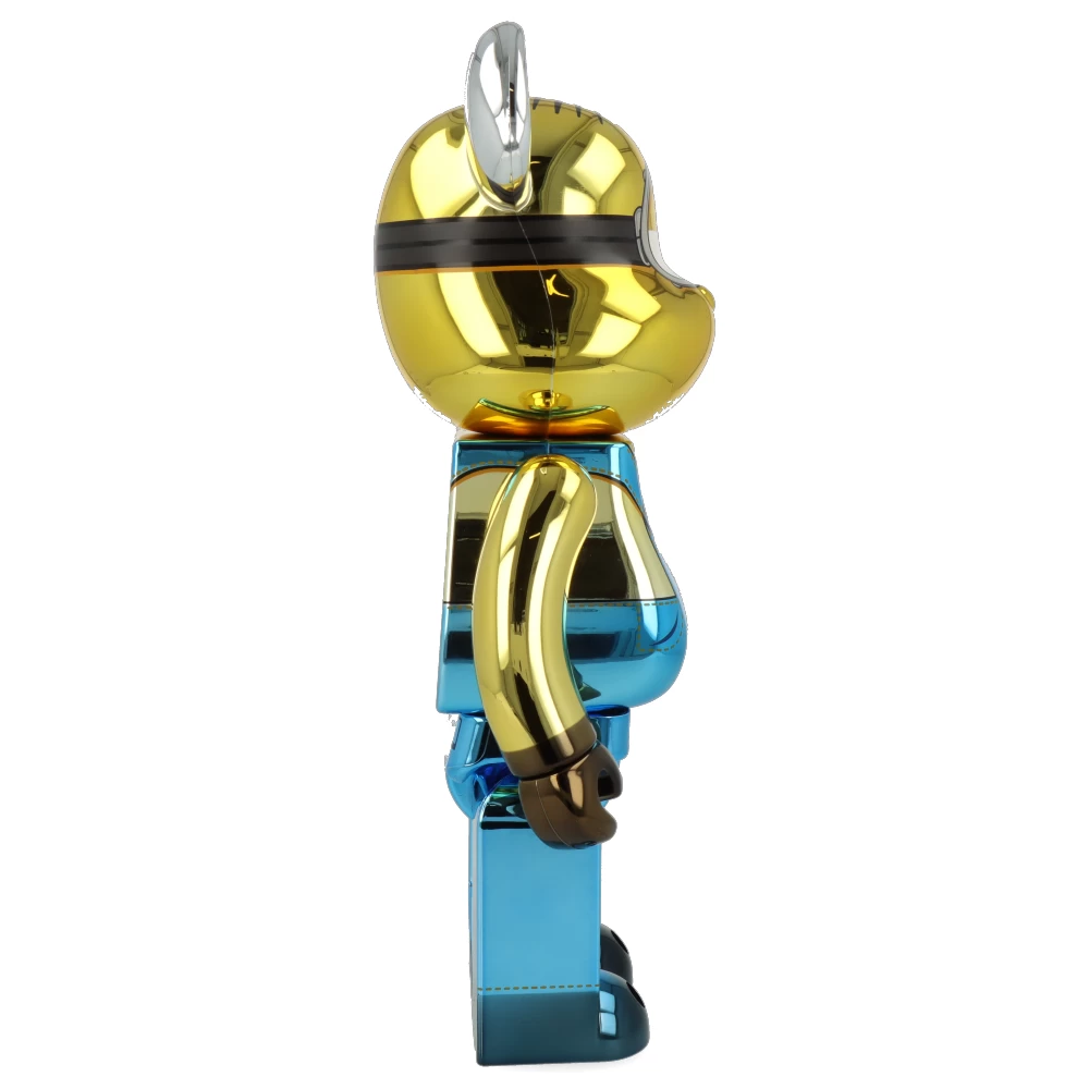 400% + 100% Bearbrick Minion Stuart Chrome Ver. – Image 7