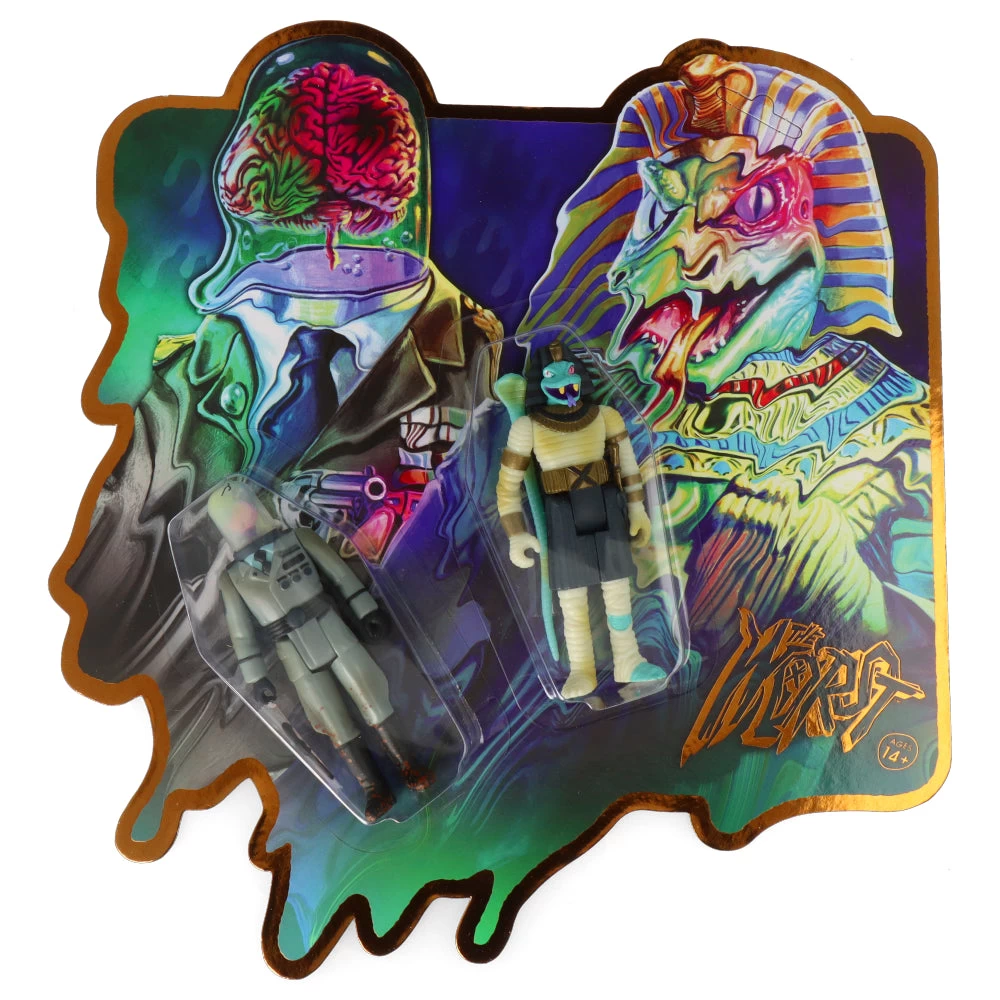 SUPER7 Snake Tut And Cortex Commander - The Worst - ReAction Figure