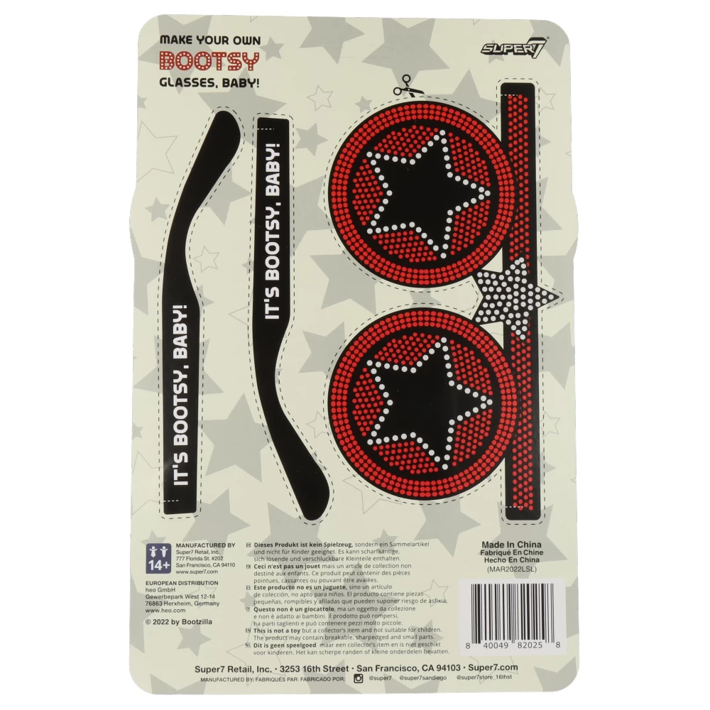 SUPER7 Bootsy Collins - Red & White - ReAction Figures – Image 3