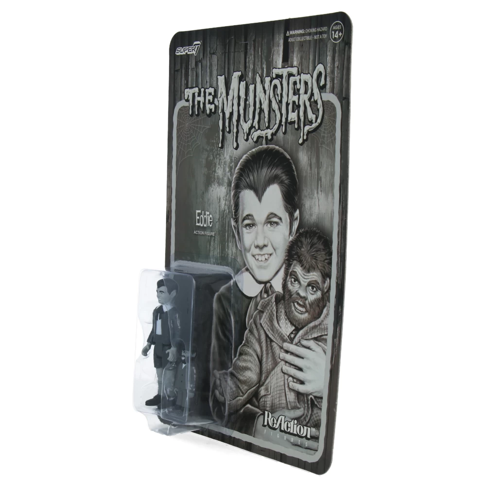 SUPER7 The Munsters - Eddie Munster (Grayscale) - ReAction Figures – Image 2