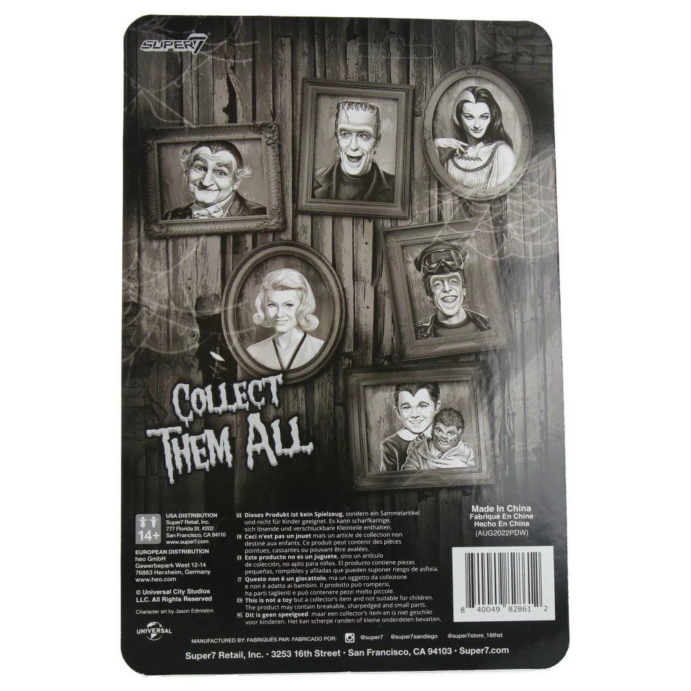 SUPER7 The Munsters - Eddie Munster (Grayscale) - ReAction Figures – Image 3