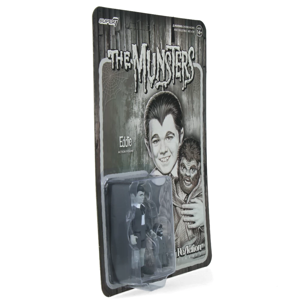 SUPER7 The Munsters - Eddie Munster (Grayscale) - ReAction Figures – Image 4