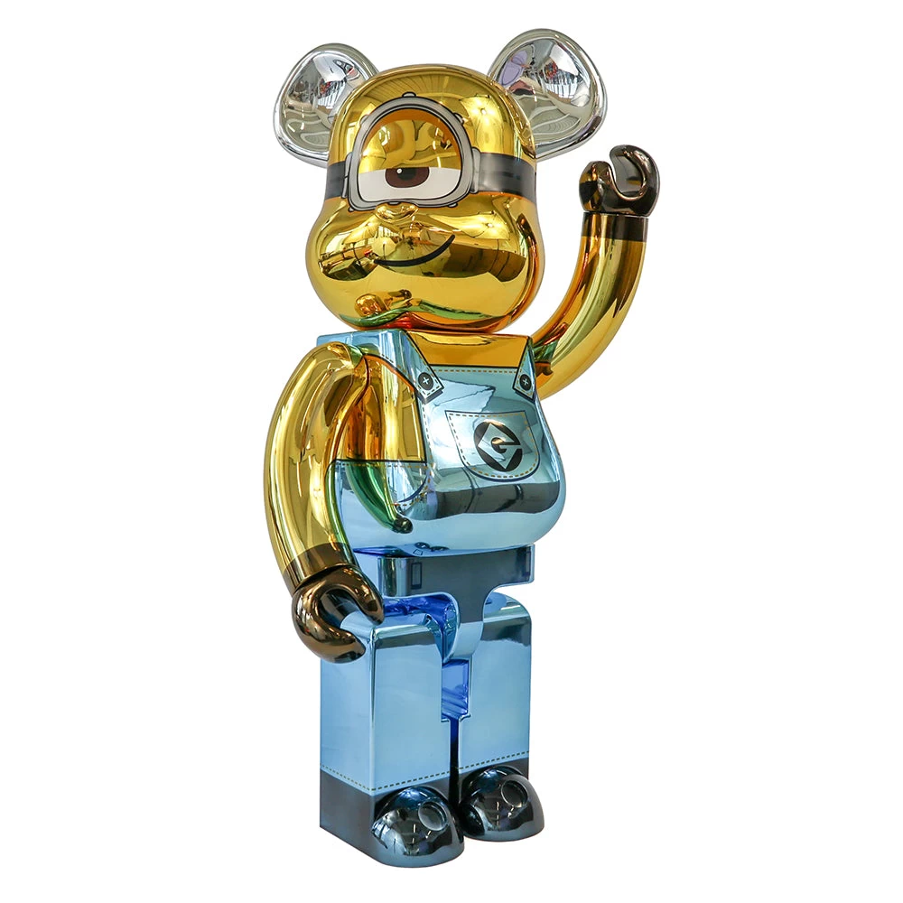 1000% Bearbrick Minion Stuart Chrome Ver. – Image 6